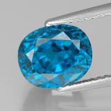 Click for Details 5 carat Blue Oval Facet Zircon 9mmx7.5mm