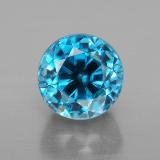 8 mm Zircon 4ct Round Facet in Blue
