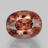 9mm x 7mm Zircon 4ct Oval Facet in Rose Orange