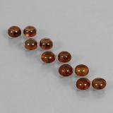4.5mm Zircon 8ct Round Cabochon in Orange