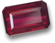 Rubis octogonal taille étape de 1,5 ct