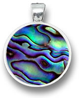 Silver and Abalone Shell Necklace Pendant