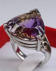 Ametrine Silver Ring