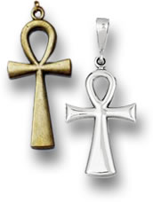 Pendenti Ankh in argento e oro