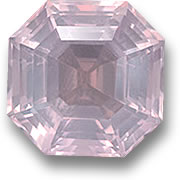 Quartz rose taille Asscher