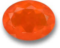 Orange Mexican Fire Opal Gem