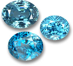 Cambodian Blue Zircon Gems