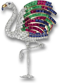 A Replica of Wallis Simpson's Flamingo Clip