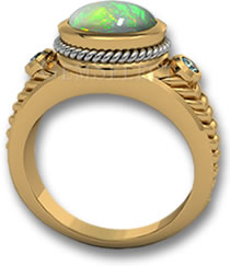 Bague Opale Moderne