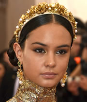 Courtney Eaton's Gold and Pearl Crown