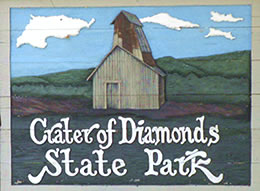 Crater of Diamonds State Park Sign