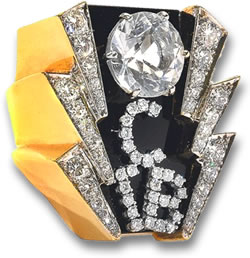 Anello TCB in oro e diamanti di Elvis