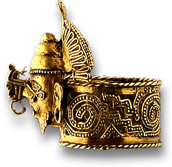 Gold Ring from the Tomb of Aztec Ruler Ahuizotl