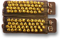 Classical Indian Dance Leather Anklets with Bells