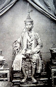 King Rama V During His First Coronation Ceremony