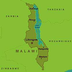 Karte von Malawi