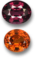 Rhodolite et Spessartite mozambicaines