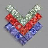 Shop for multicolor melee gemstones Princess Cut Sapphire Melee Stones