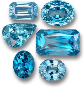 蓝色锆石宝石