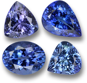 Pierres précieuses de tanzanite