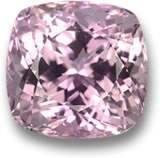 Pierre précieuse Kunzite en forme de coussin