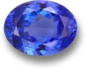 Pietra preziosa di tanzanite ovale