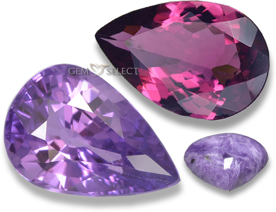 Piedras preciosas moradas y violetas de GemSelect - Imagen grande