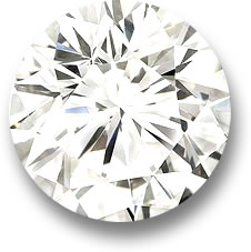 Round White Diamond Gemstone