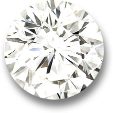 Pietra preziosa rotonda del diamante bianco