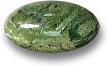 Ovaler Serpentinen-Cabochon