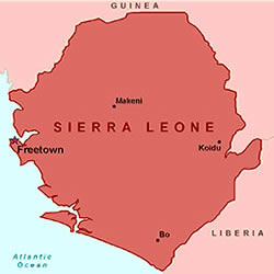 Mappa della Sierra Leone