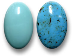 Türkisfarbene Cabochons