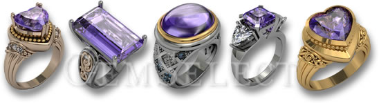 Amethyst Rings Designed by GemSelect - Medium Image