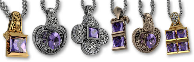 Amethyst Pendants Designed by GemSelect - Medium Image