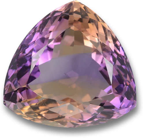 Trillion-Shaped Ametrine Gemstone from Bolivia