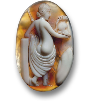 Romain antique Agate camée de Vénus - déesse de l'amour