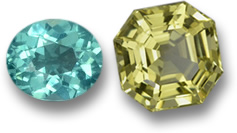 Blue & Yellow Apatite Gems