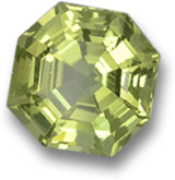 Gemme d'apatite vert pâle taille Asscher