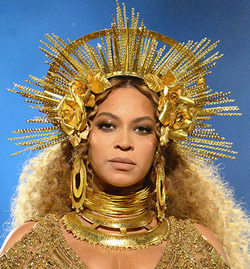 Beyonce at the 2017 Grammys