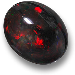Cabochon aus schwarzem Opal
