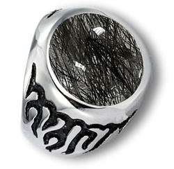 Rutilquarz Cabochon Ring