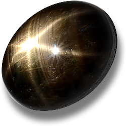 Golden Ray Black Star Saphir Cabochon