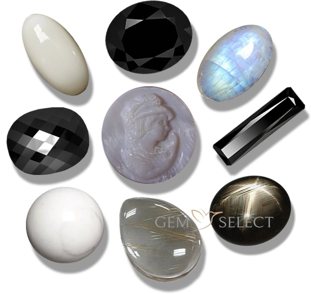 Darkness and Light - Black and White Gemstones