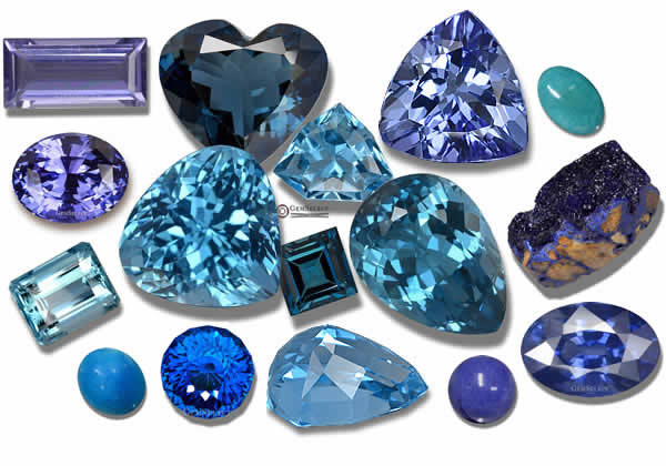 Blue Semi Precious Stones Chart