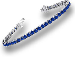 Blue Sapphire In-line Bracelet