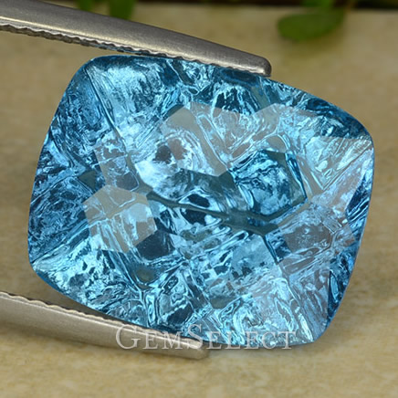 Fantasy-Cut Blue Topaz