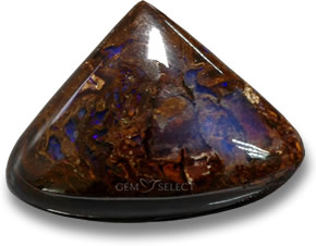 Multicolor boulder opal gemstone