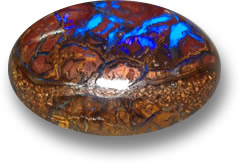 Piedra preciosa de ópalo de roca marrón