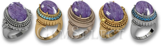 Charoite Rings by GemSelect