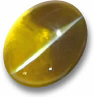 Yellow Chrysoberyl Cat's Eye Gemstone